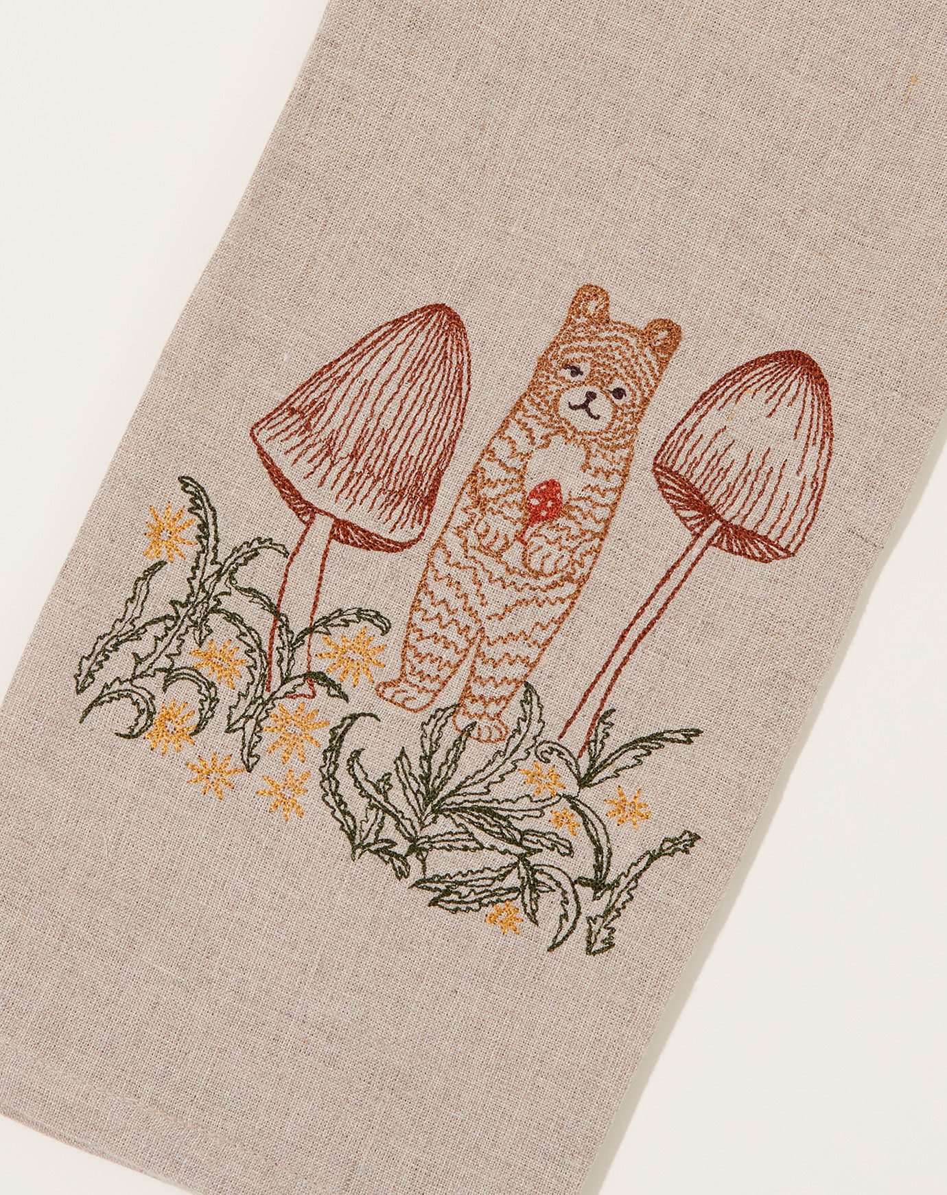 Bear with Mushrooms Tea Towel | Coral & Tusk | Covet + Lou | Covet
