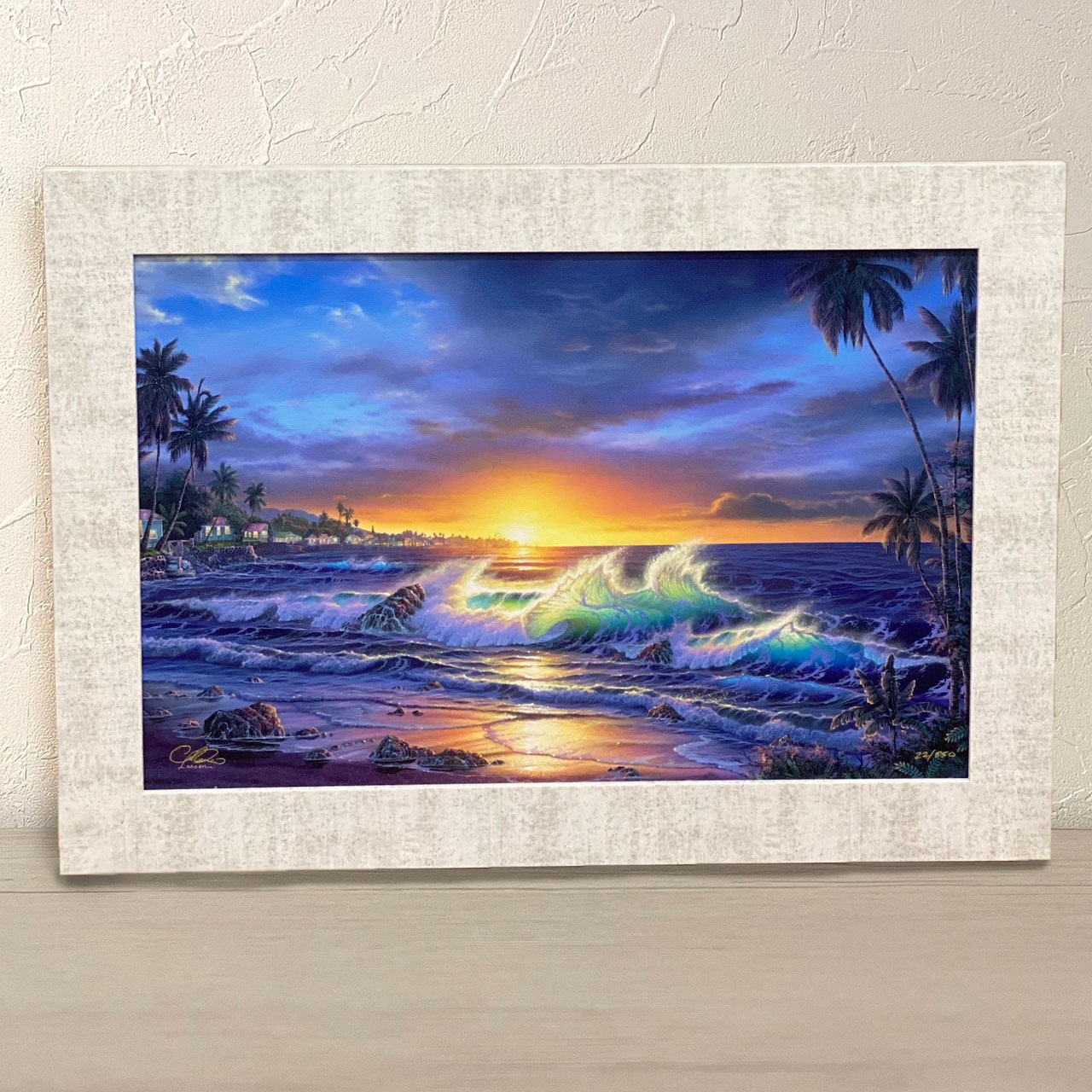 クリスチャン・ラッセン マウイドーン(直筆サイン入) 版画 福岡 大橋