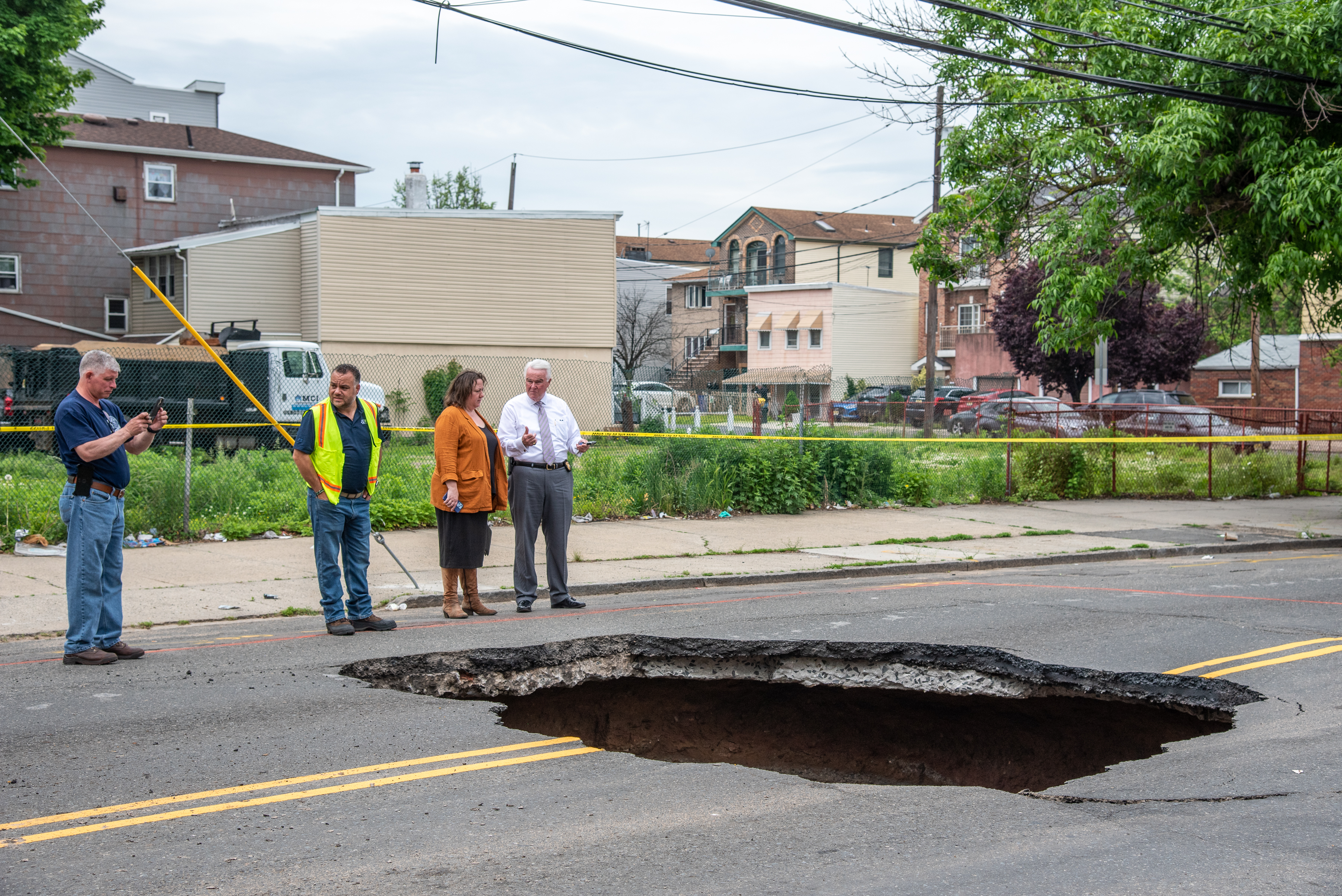 The moment the road collapsed, creating the Sip Avenue sinkhole