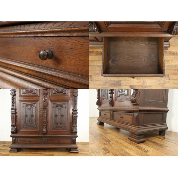 1880年頃 オーク材 フランス アンティーク・ワードローブ antique70177