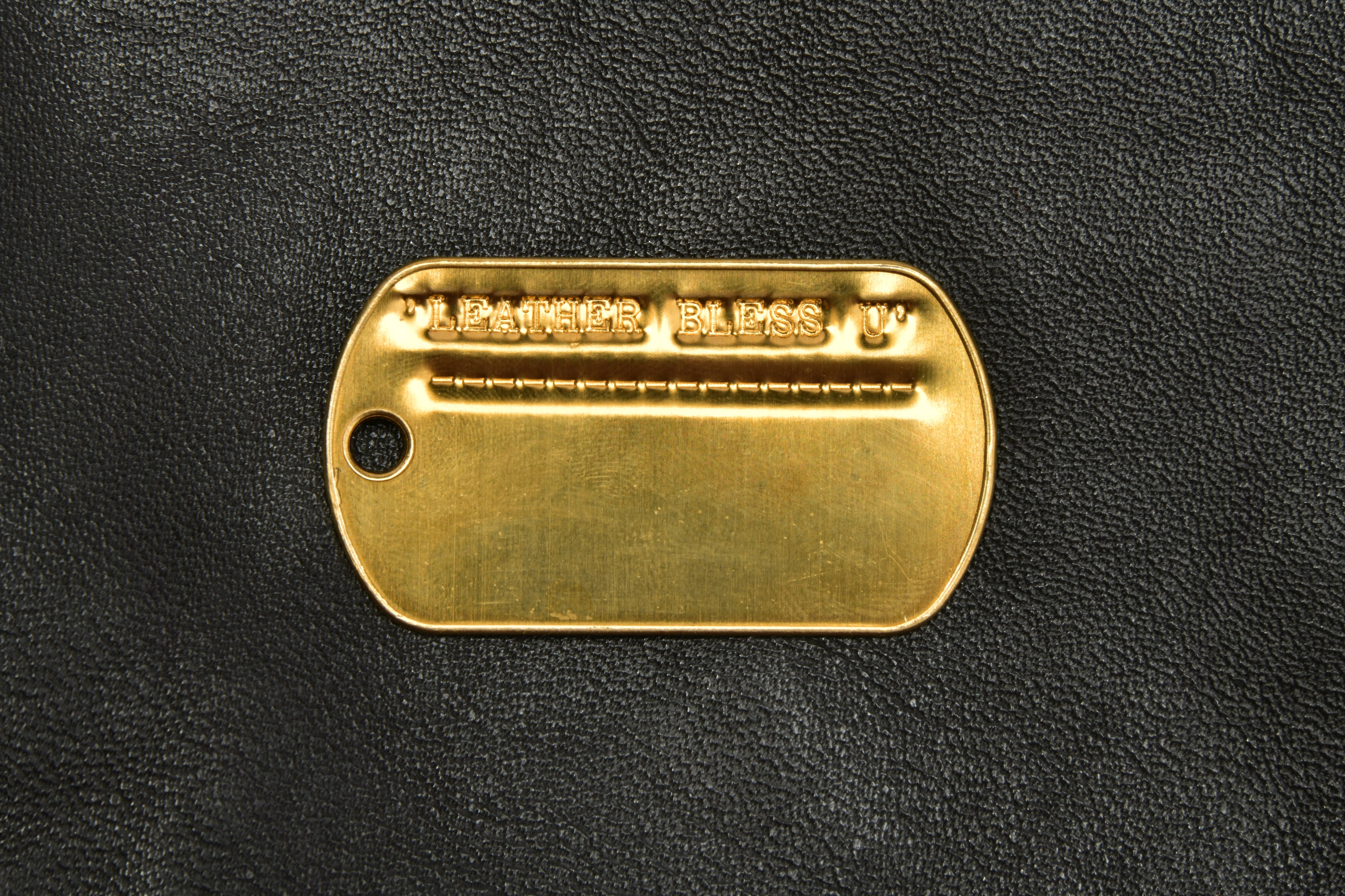 3本セット》NAKATA HANGER x Lightning 真鍮ドッグタグ付き 革ジャン