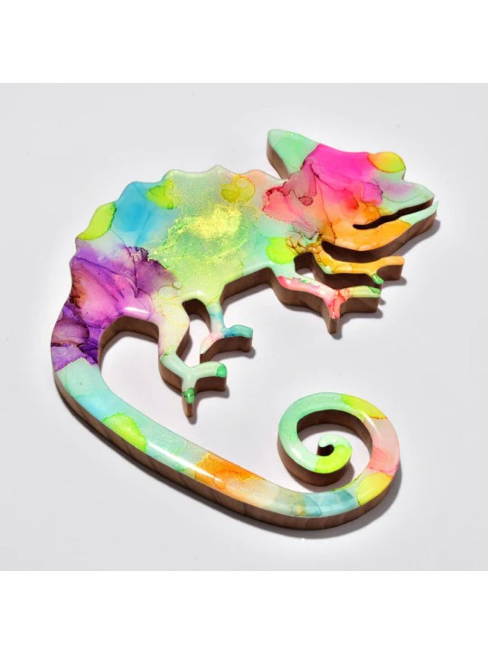 アルコールインクアート カメレオン