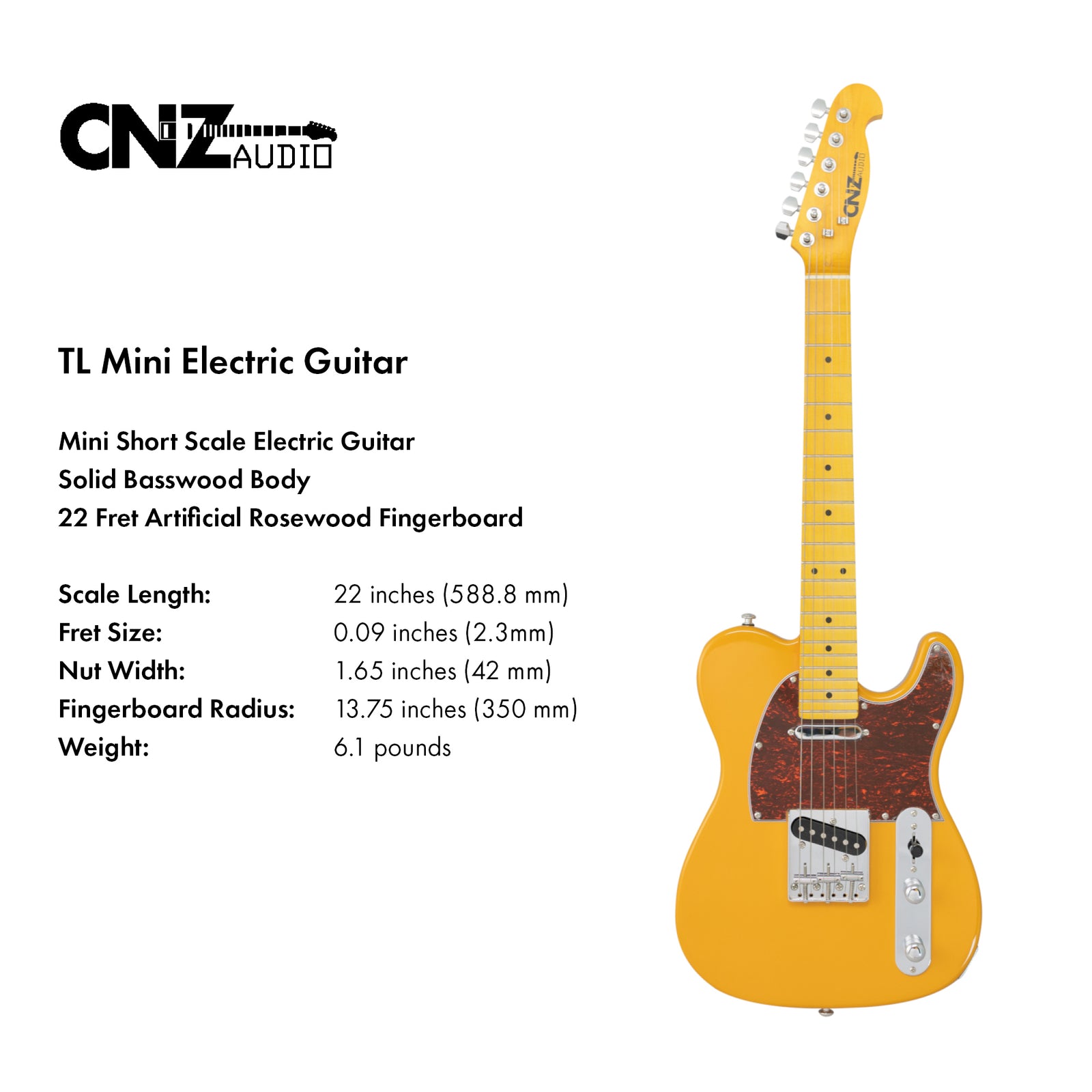 TL-MINI-FRD | Electric Guitar - Fiesta Red – CNZ Audio