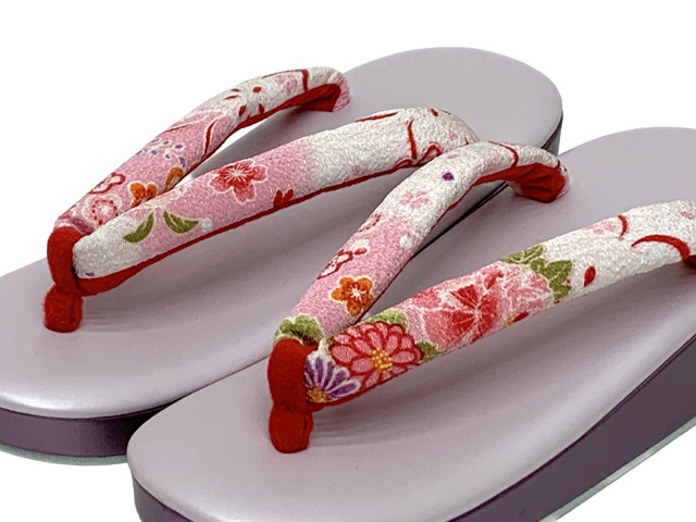 七五三 草履バッグセット子供 和柄 草履21cm 小紋柄 共生地 ぞうり