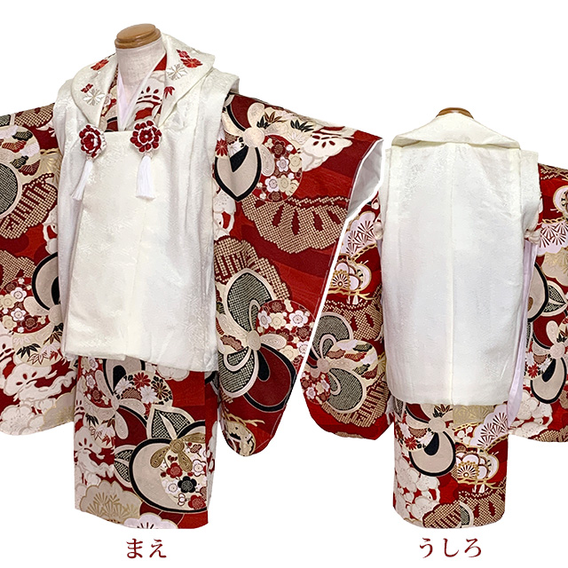 七五三 3歳 着物 2025年新作 ”紅一点”ブランド 正絹 被布コートセット