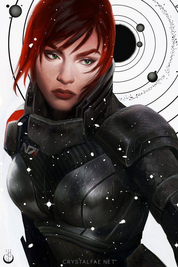 Mass Effect 3 Femshep Commander Shepard N7 Day Art Print 11x17