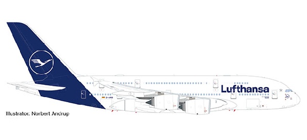 533072 Herpa Lufthansa / ルフトハンザドイツ航空 A380-800 Munchen D