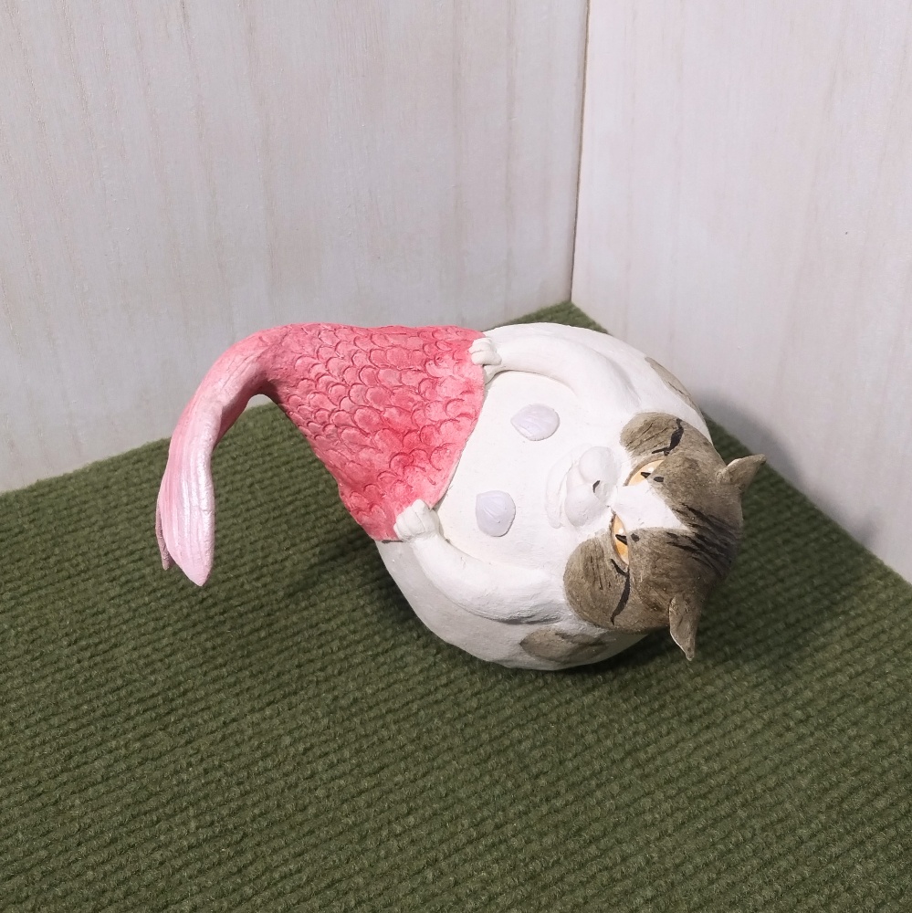 でぶ猫もんじゅシリーズ | 陶製猫アート ネコロジックアーツ 正木卓の作品