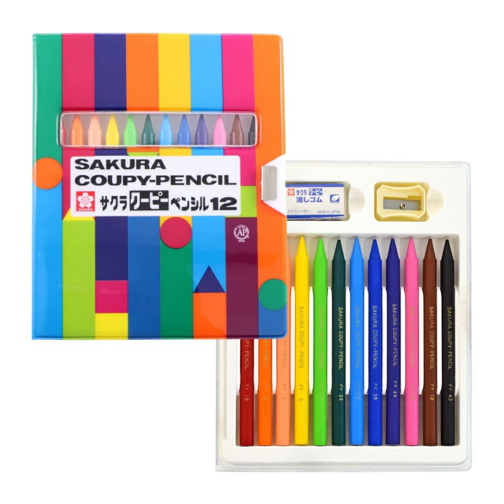クーピーペンシル12色（缶入） | サクラクレパス OFFICIAL SHOP