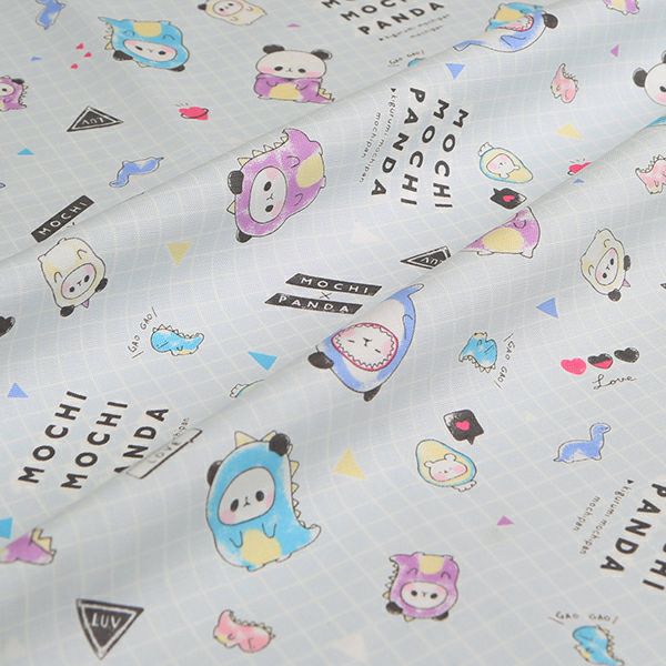 もちもちぱんだ オックス生地 ミントグリーン 入園入学 チアフル