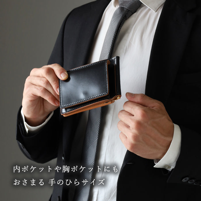 2色】Re-ACT (リアクト) コードバンレザー マネークリップ 二つ折り