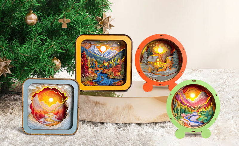 鮮やかな森 - 3Dパズルナイトランプ – Crafthub Japan