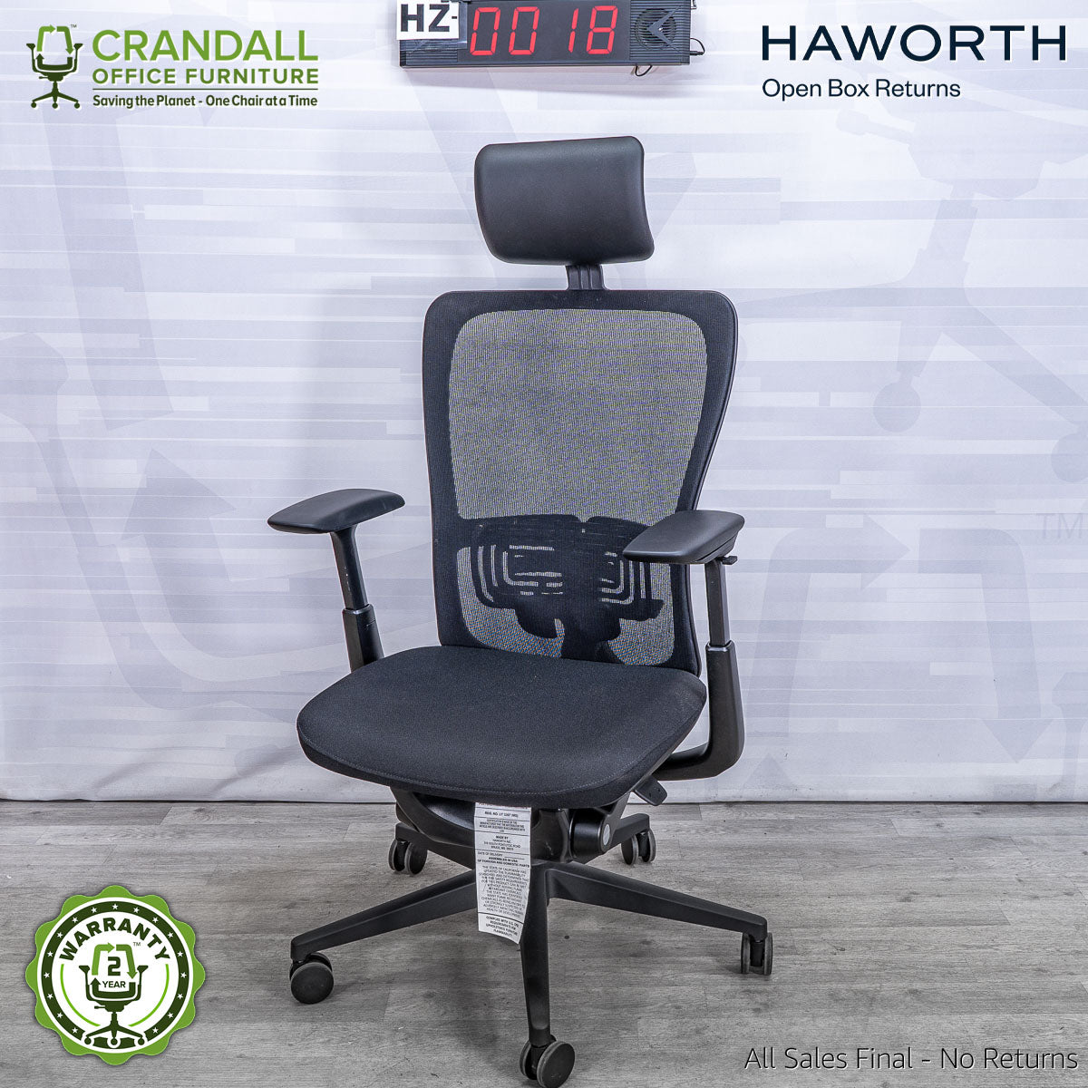 HZ-0018 - Haworth Zody with Headrest – Crandall Office Furniture