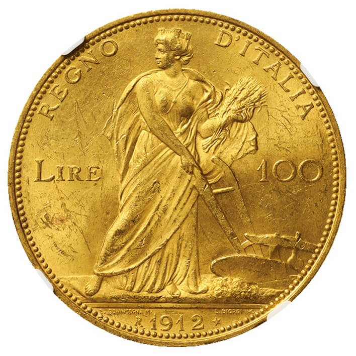 イタリア王国 ヴィットリオ・エマヌエレ3世(1900-1946) 100リレ金貨