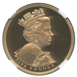 イギリス エリザベス2世(1952-2022) 5ポンド金貨 2002 エリザベス女王