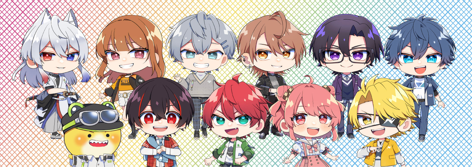 カラフルピーチ】からぴちコレクション 全員集合ステッカー｜カラフル