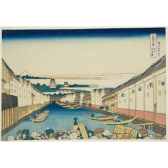 冨嶽三十六景 江戸日本橋 - 葛飾北斎 - 日本画 - 名画 - Canon