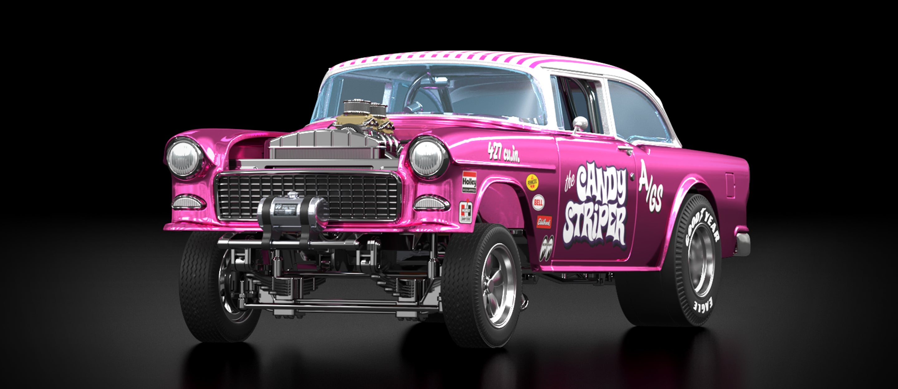 RLC Exclusive 1:18 '55 Chevy Bel Air Gasser “Candy Striper