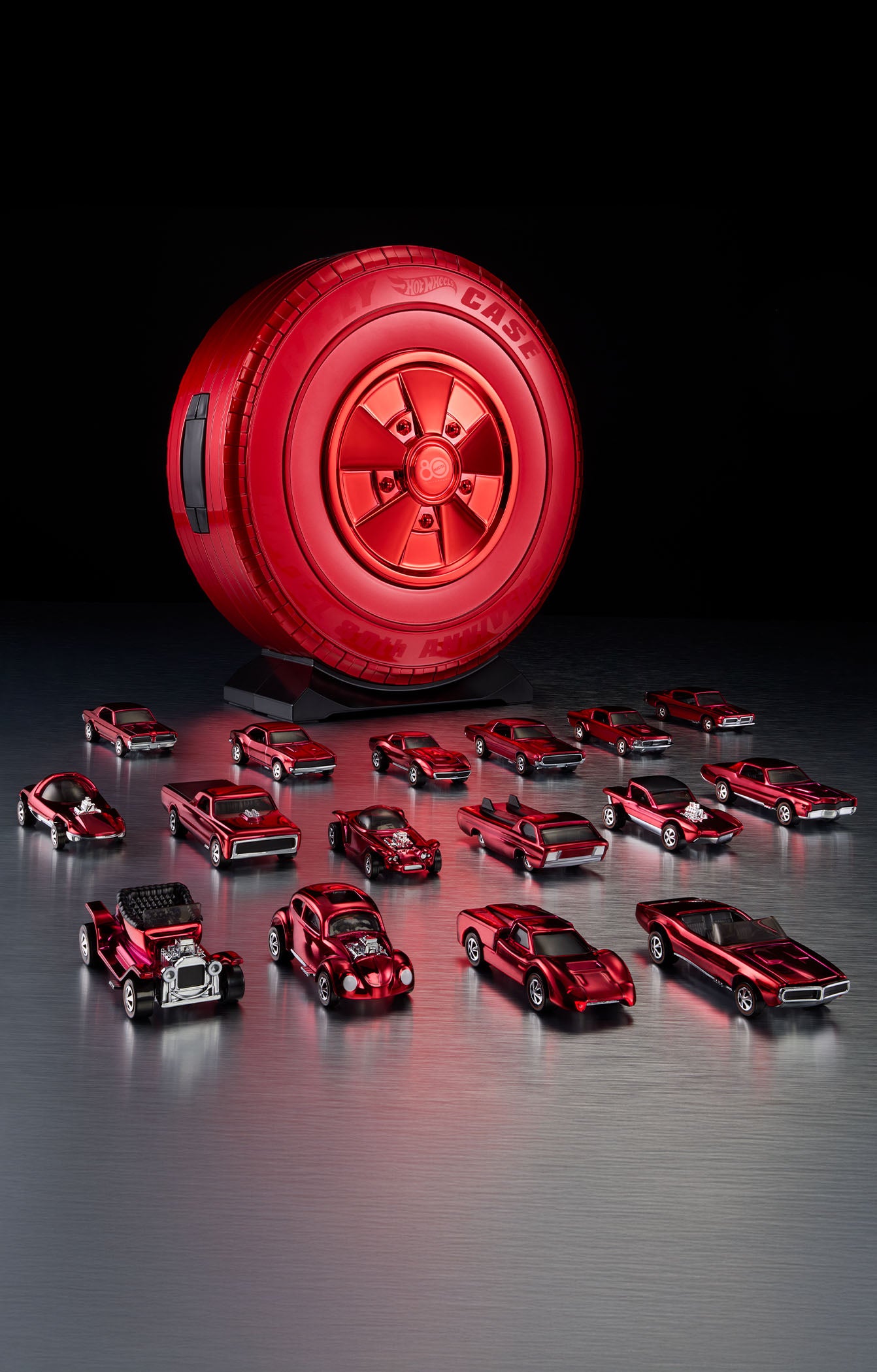 Mattel 80th Anniversary Hot Wheels Original 16 Rally Case Set