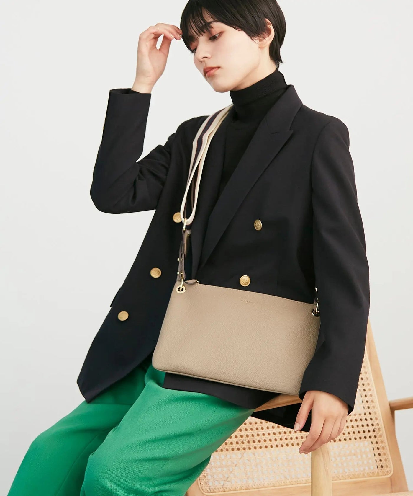 ストライプベルト・レザー2wayショルダーバッグ – TOPKAPI（トプカピ）