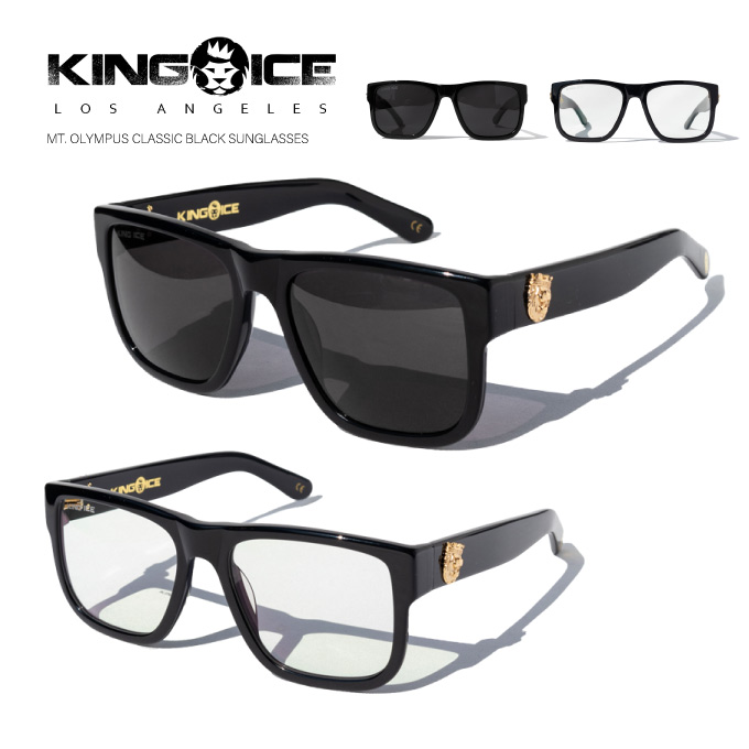 サイドのライオンヘッドが映える大きめレンズサングラス KING ICE