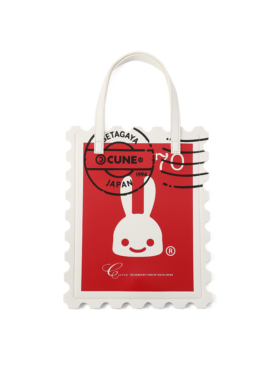 切手のトートバッグ｜ウサギがいる｜CUNE ONLINE STORE