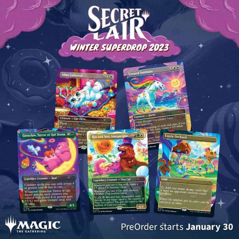 MTG】SecretLair「冬のスーパードロップ2023」予約は3月28日まで｜CUBE