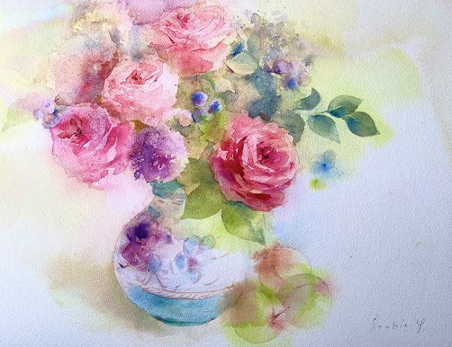 花を描く透明水彩画 | メゾンカルチャークラブ久喜