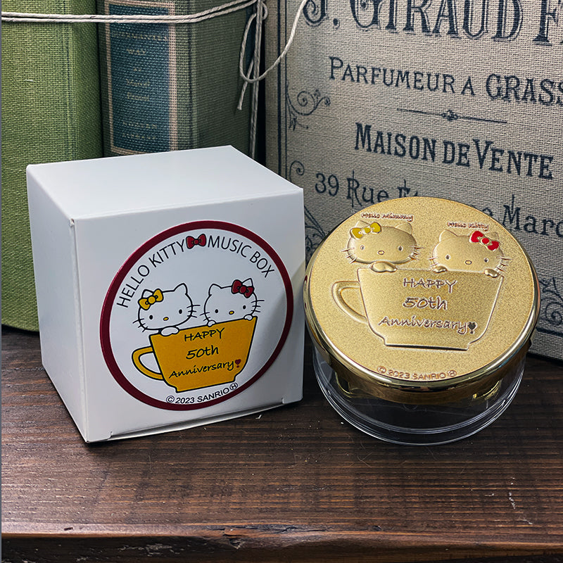 Hello Kitty 50th Music Box・ハローキティ・オルゴール・ゴールド