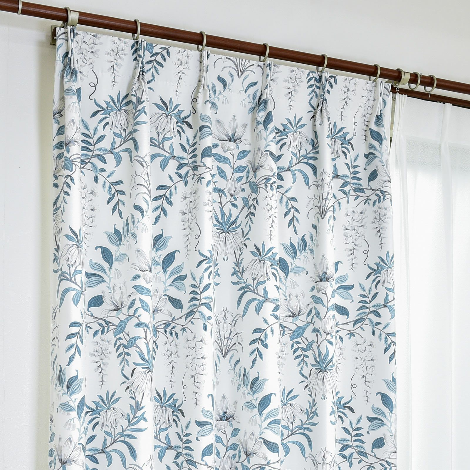 ローラアシュレイ 遮光 洗える 花柄 防炎 遮熱 ドレープ カーテン