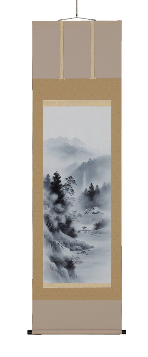 水墨山水 尺五立 中野長春（図柄色々有） | 日本と海外を「つなぐ