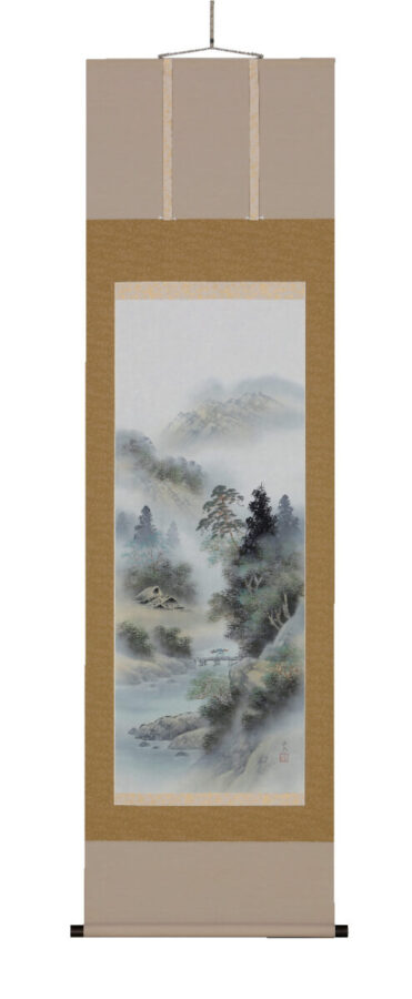 山水】尺五立 彩色山水 中野長春（図柄色々有） | 日本と海外を