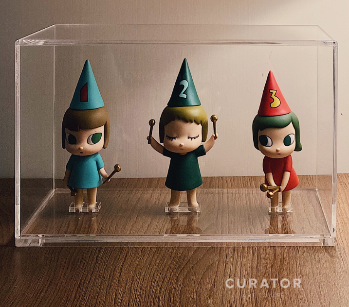 YOSHITOMO NARA - 123 Drumming Girls Figure (Set of 3), 2020