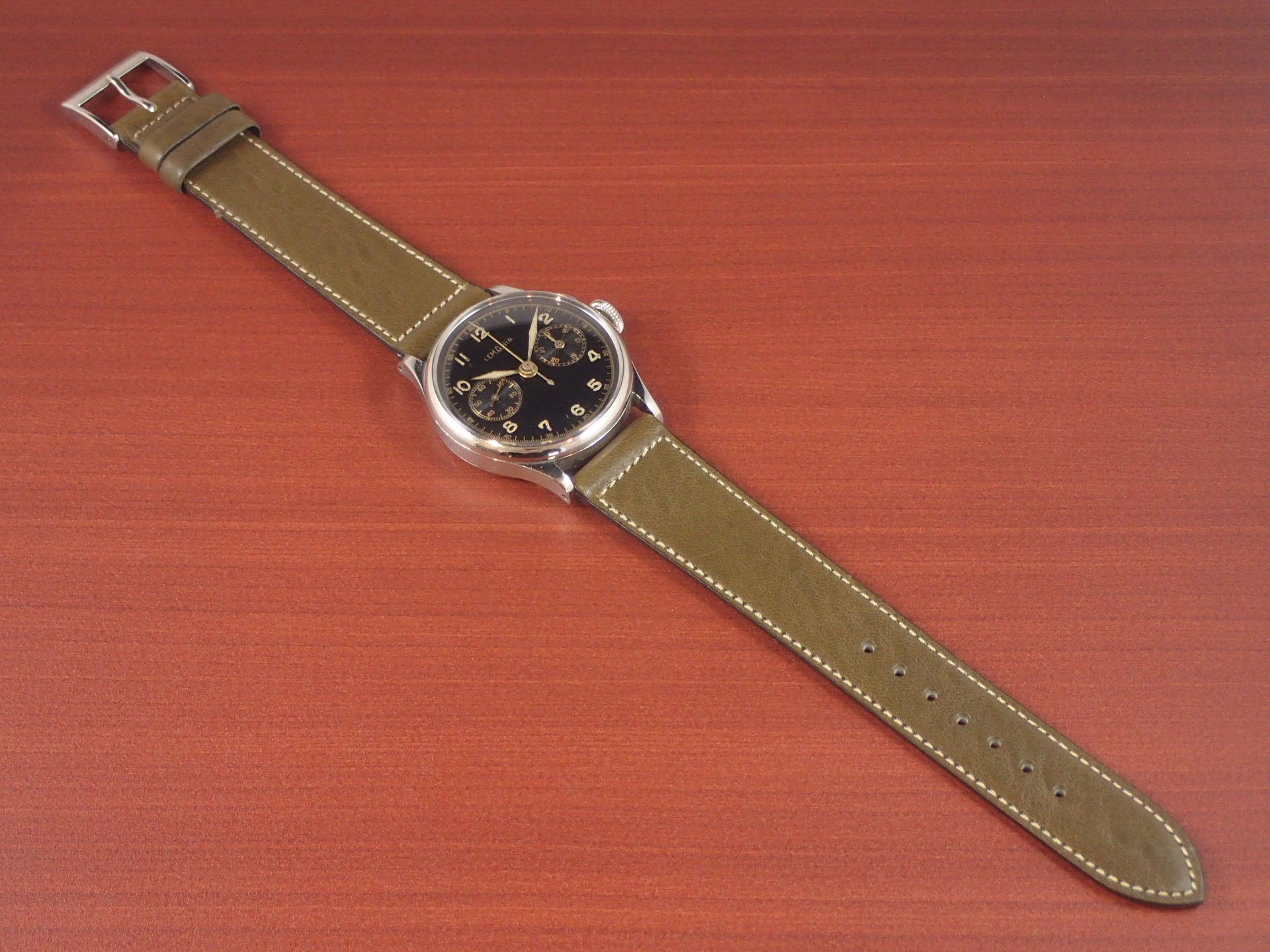 レマニア クロノグラフ Cal.13CH ブラックミラーDL 1940年代 | VINTAGE