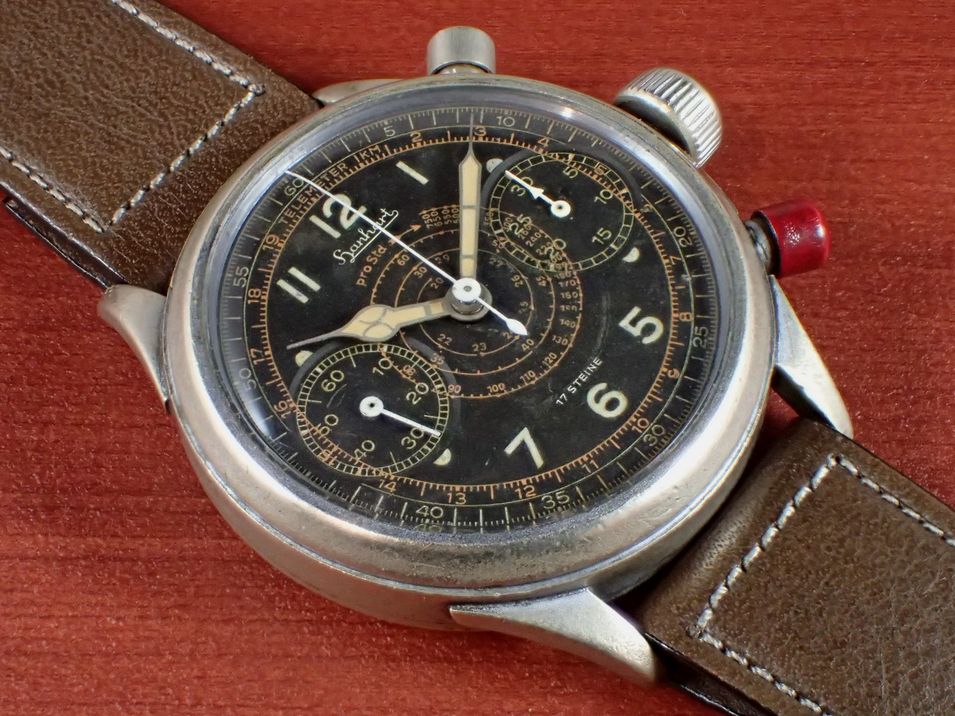 ハンハルト ドイツ海軍 砲兵部隊 タキテレ クロノグラフ 1940年代