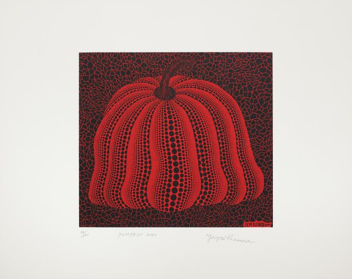 草間彌生 パンプキン リトグラフ シリアルナンバー入り 草間彌生