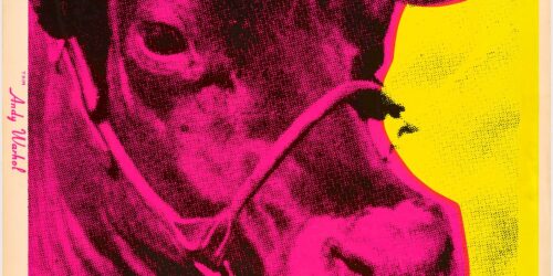 アンディ・ウォーホル 壁紙にシルクスクリーン 《Cow（牛）》