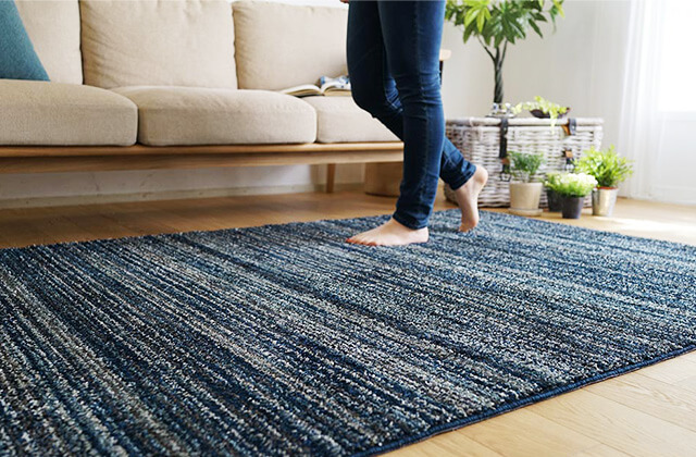 防音 ラグ リュストル 防ダニ 防炎 すべり止め 床暖房対応 100×140cm