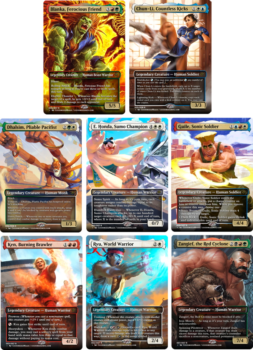 Secret Lair X Street Fighter | Magic The Gathering Proxy Cards