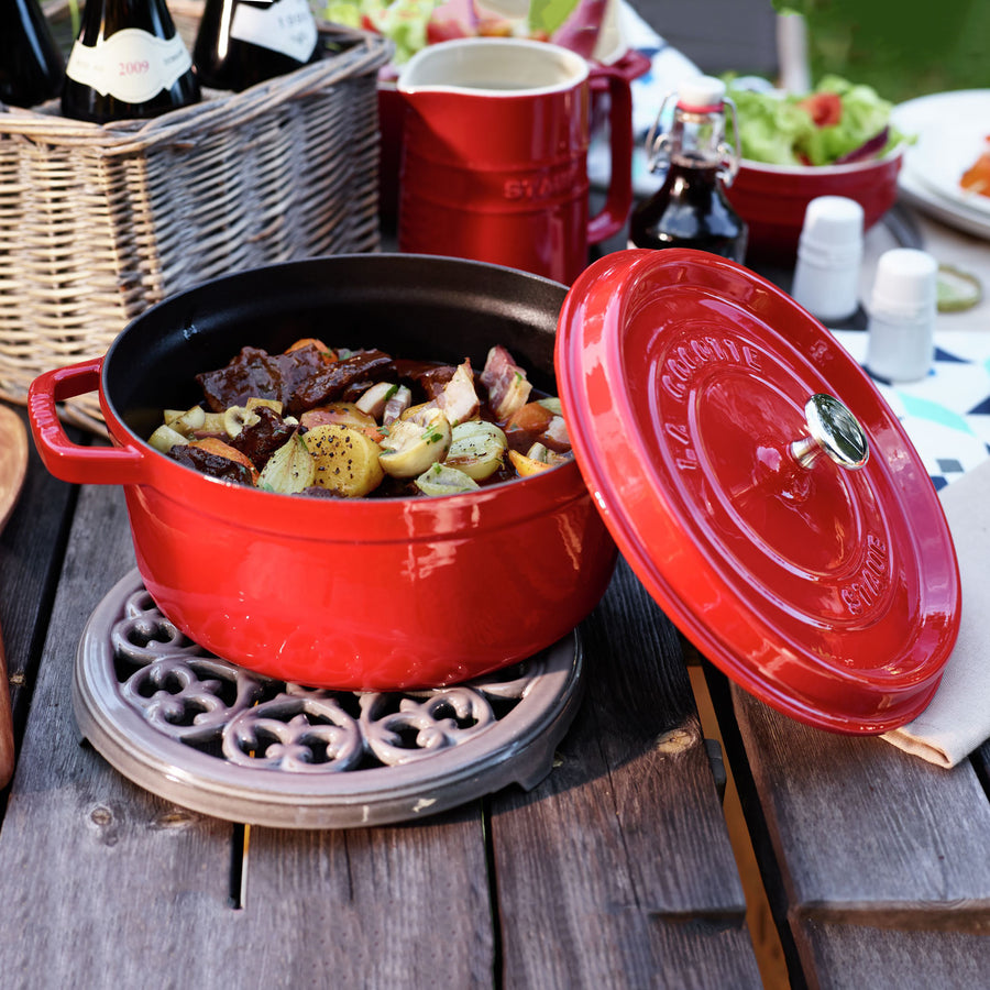 Staub Dutch Oven - 4-qt Cast Iron Cocotte - Cherry Red – Cutlery
