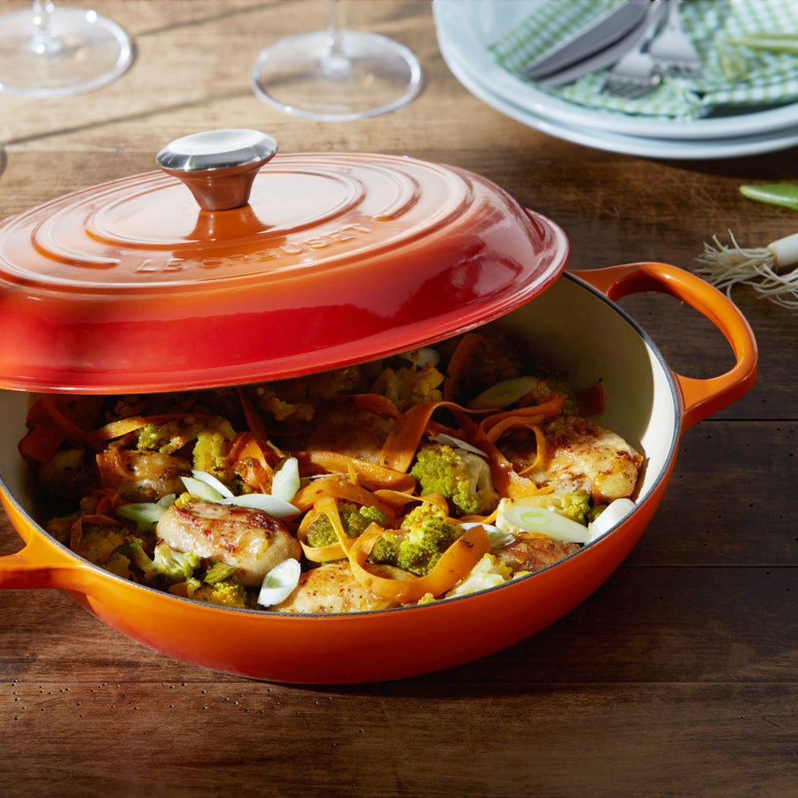 Le Creuset Braiser - 5-qt Cast Iron - Flame – Cutlery and More