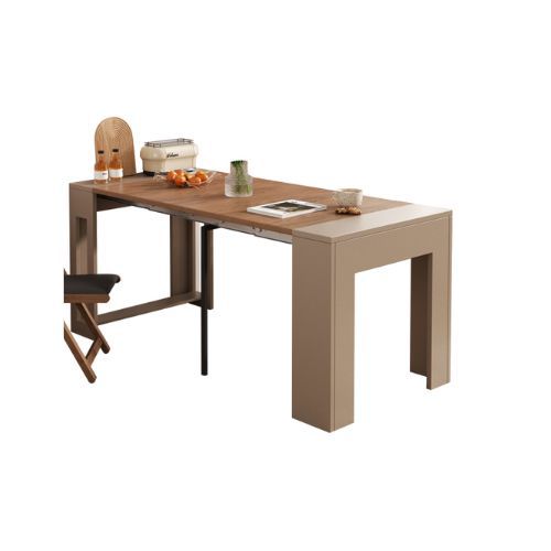 ダイニングテーブル 伸縮テーブル 伸長式 ブラウン 幅185cm コンパクト