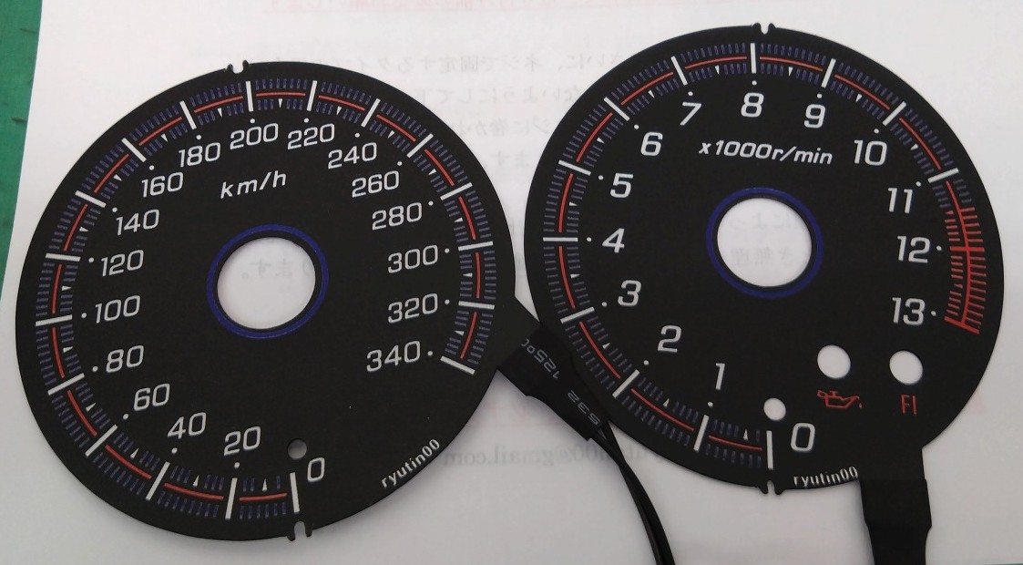 ZX-12R（A1）340km/hスケール ELメーターパネルの取付け - D-EVO