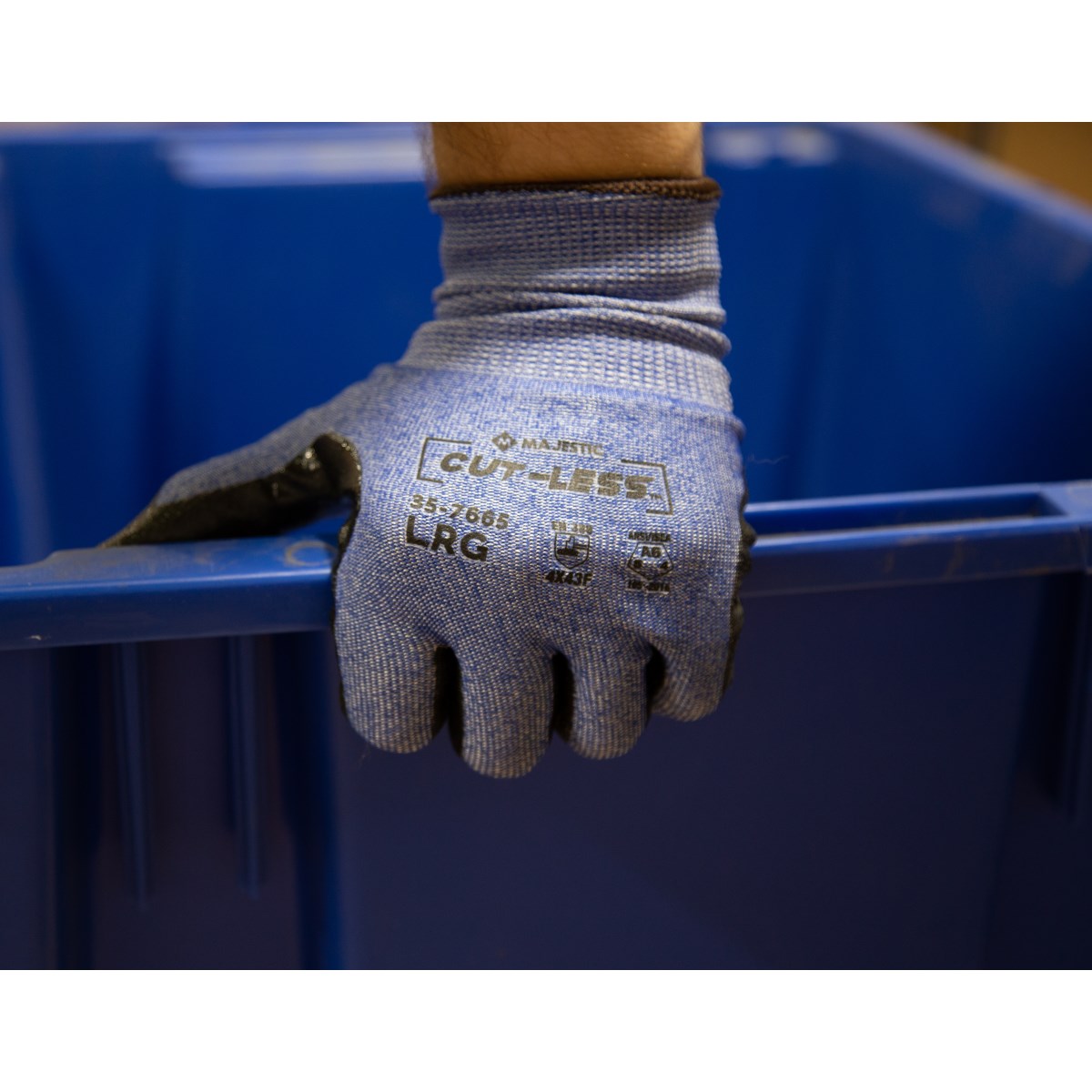 Cut-Less Korplex Glove with Foam Nitrile Palm, ANSI A6 | Majestic