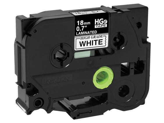 TZe-242 - 18mm Red on White Laminated Label Tape