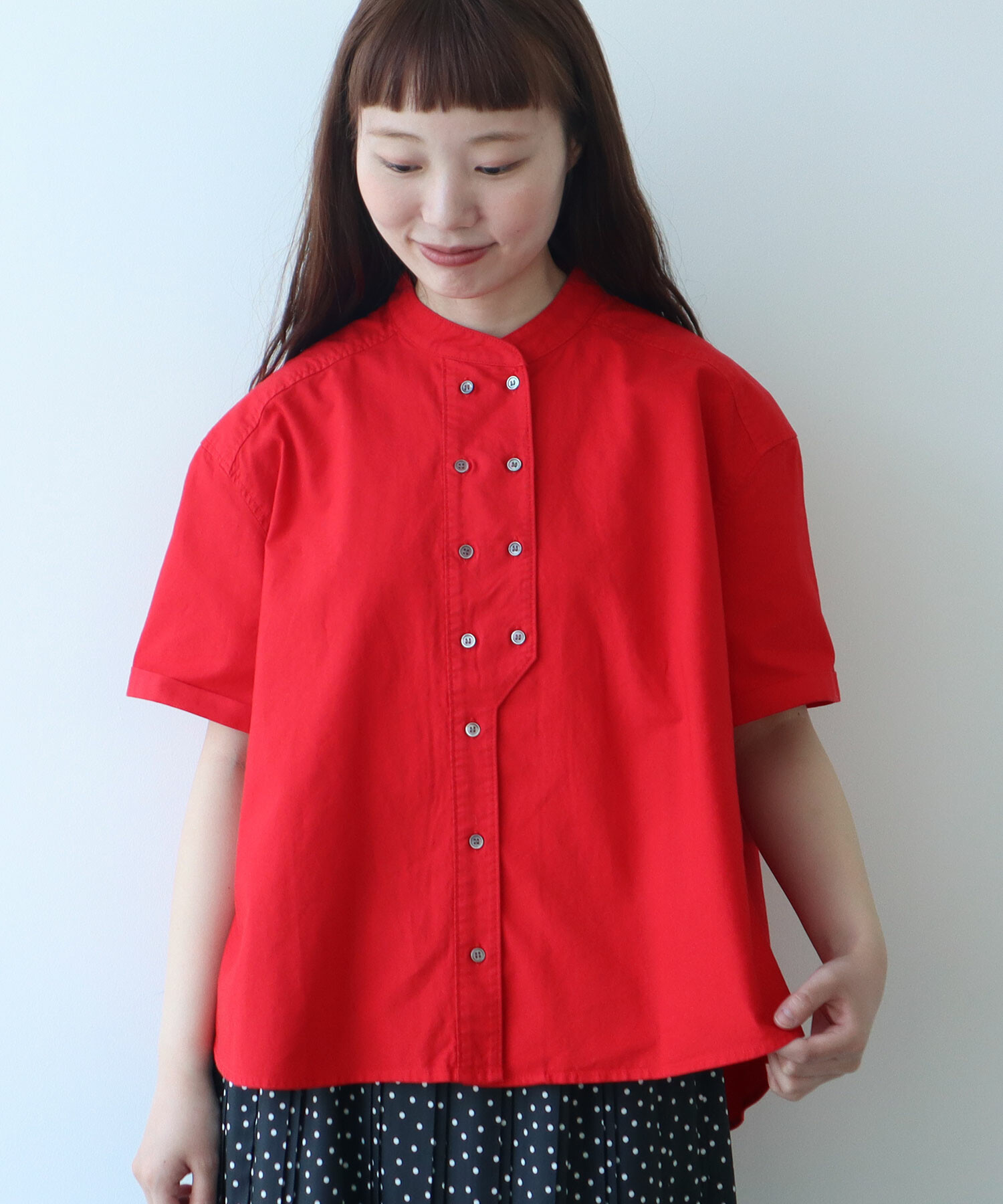 AMBIDEX Store △○ オックス コック 半袖ブラウス(F シロ): bulle de