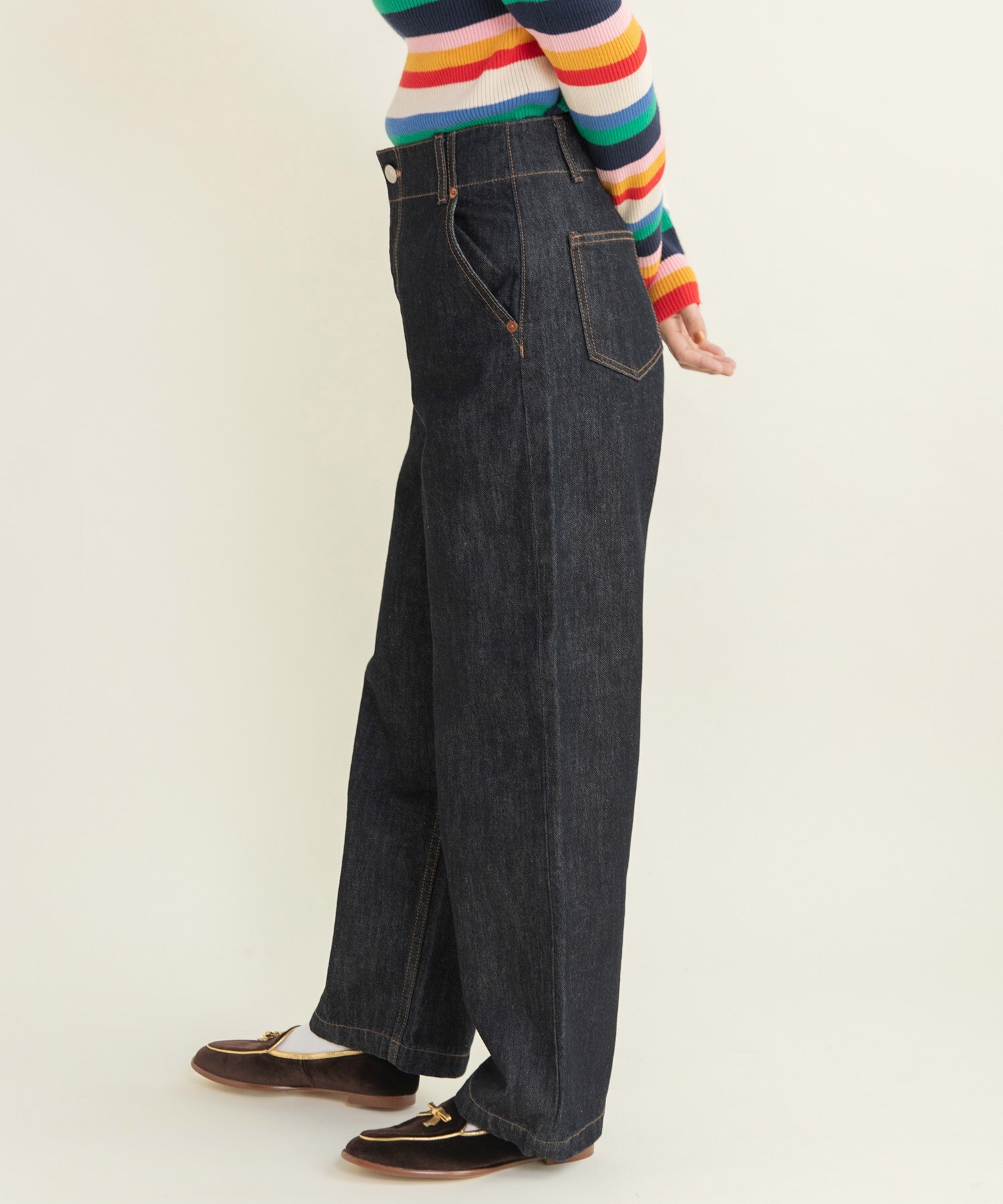 12.5ozデニムハイウエストパンツ