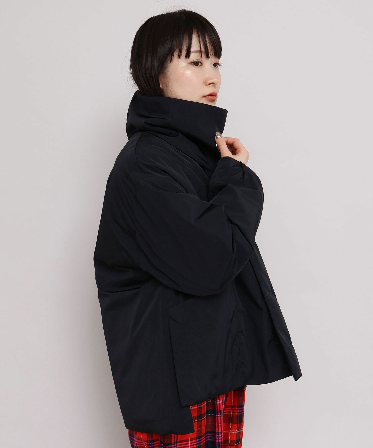 AMBIDEX Store 〇ナイロン流し染め ショートコート(F クロ): iki