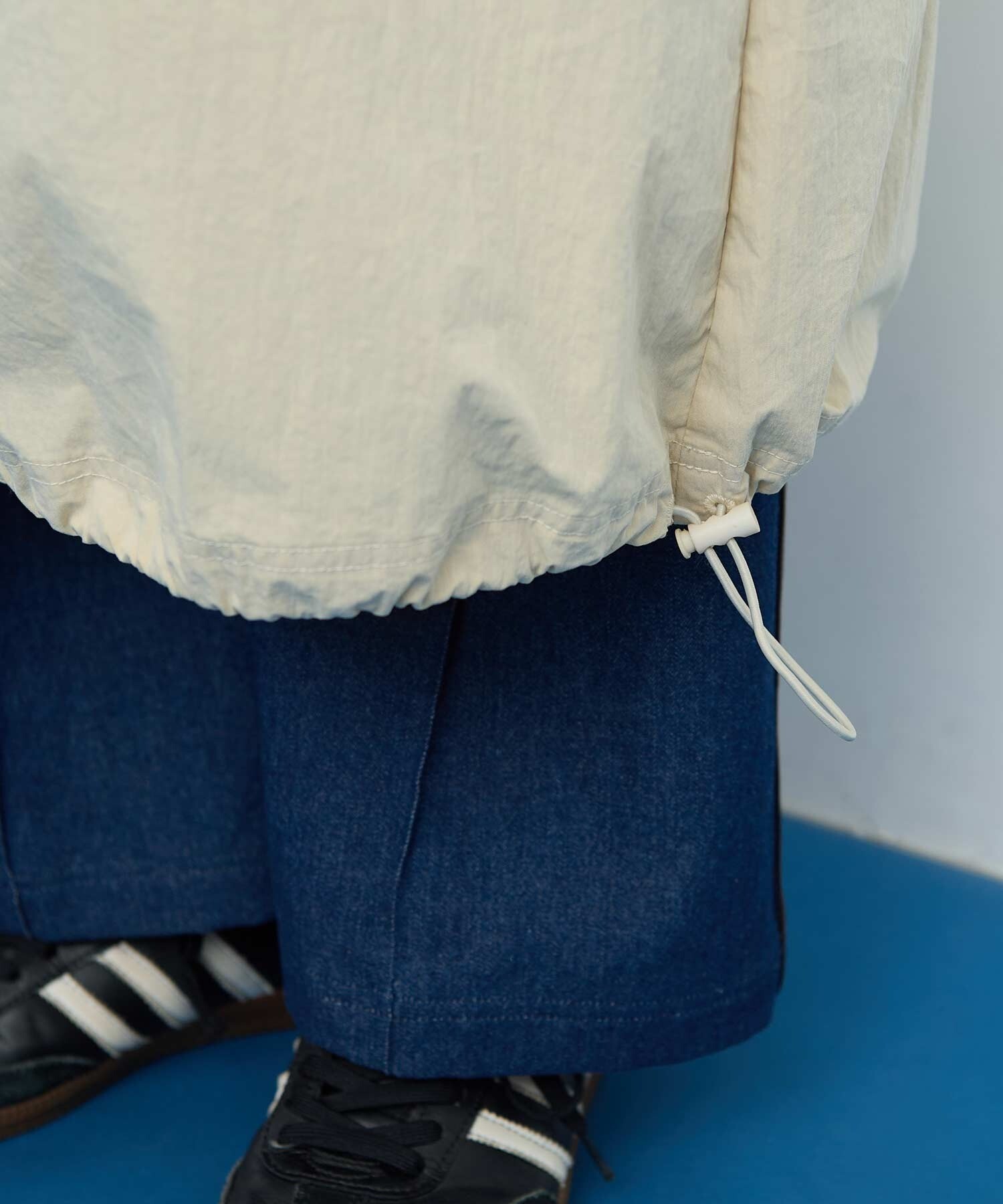 AMBIDEX Store ○〇CHEMICAL WASH ギャザーワンピース (F ベージュ): l