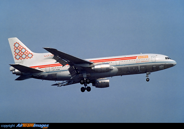 Lockheed L-1011 Tristar 500 Alia Jordanian Airline JY-AGB